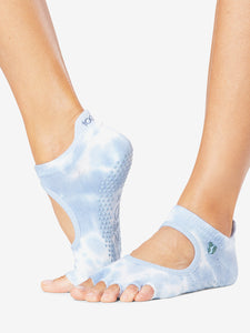 ToeSox Grip Half Toe Bellarina - Wave Tie Dye