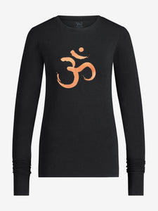 Urban Goddess Karuna OM Longsleeve Shirt - Urban Black
