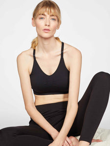 Thought Recycled Nylon Seamless Bralet - Black