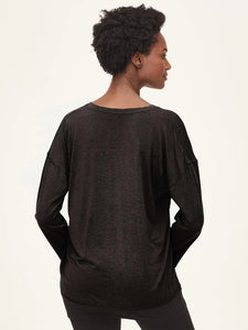 Thought Eliza Seacell Long Sleeve Top - Black