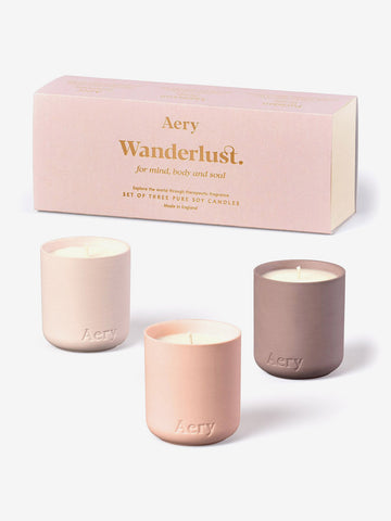 Aery Fernweh Collection Wanderlust Votive Candle Gift Set of 3