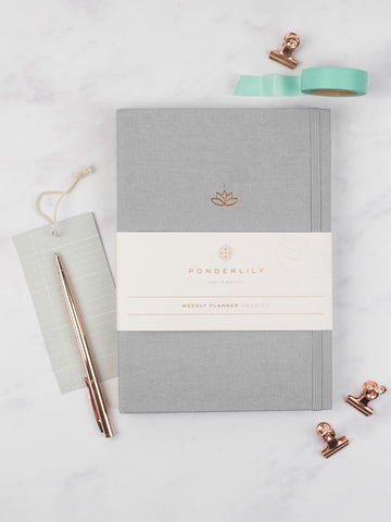 Ponderlily Weekly Planner - Grey