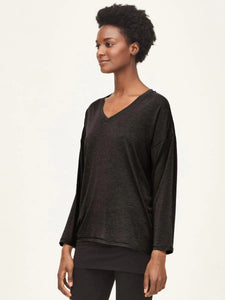 Thought Eliza Seacell Long Sleeve Top - Black