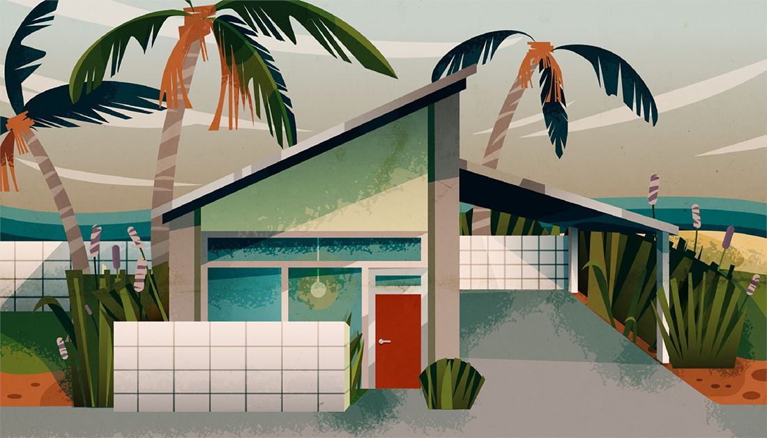 How to Make a Mid Century Modern House Illustration in Illustrator