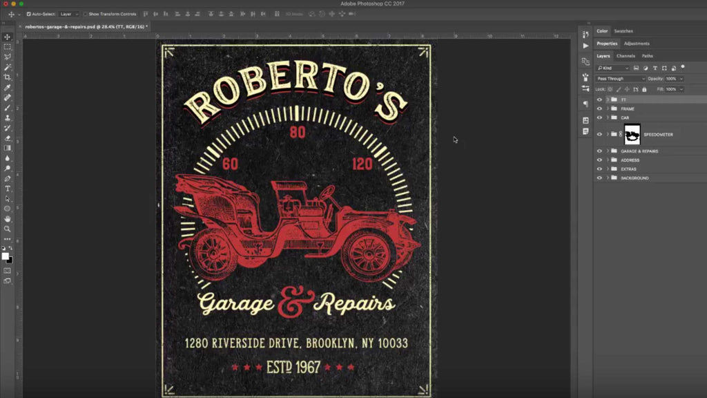 Best retro and vintage tutorials: gritty poster
