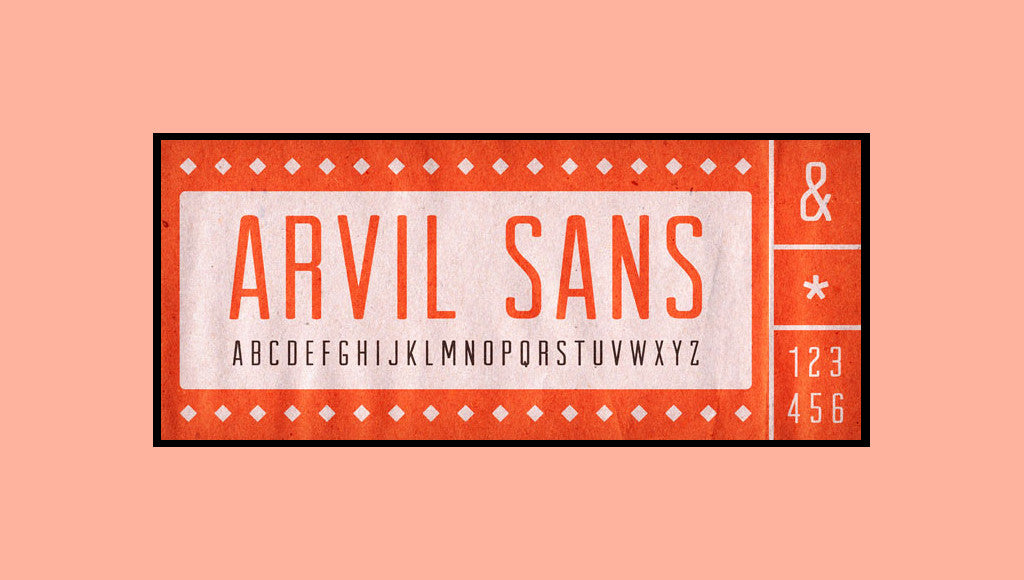 A condensed sans serif with rounded, soft terminals with a friendly retro movie ticket feel. Free Retro and Vintage Fonts: Arvil