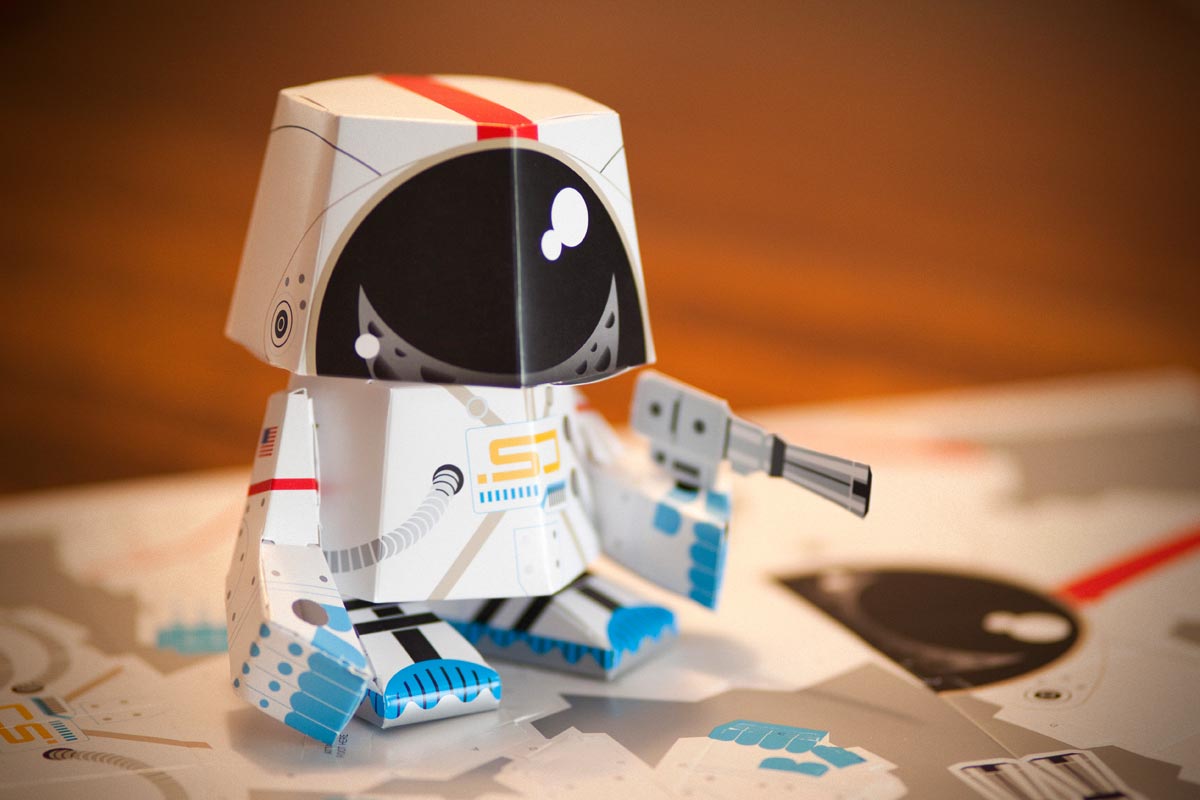 Space Junk paper toy by Jeremy Slagle