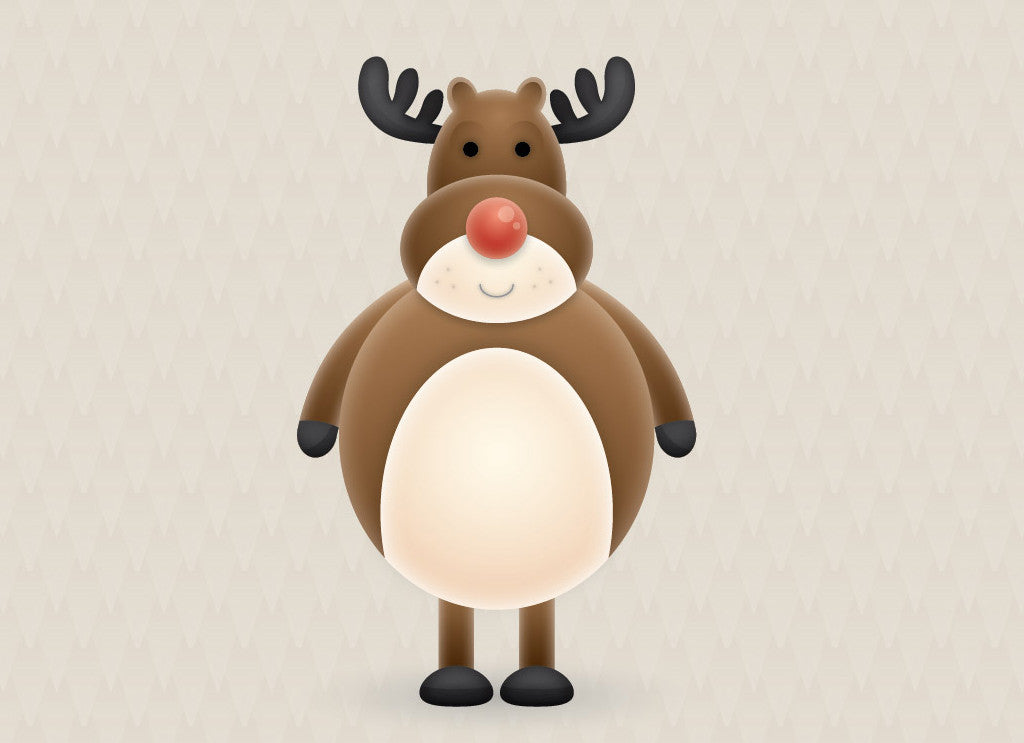 Retro character design tutorials: reindeer