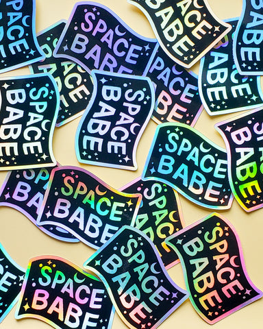 Space Babe Holo stickers