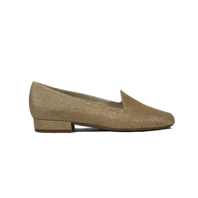 'Tracey' vegan-textile loafers by Zette Shoes - beige - Vegan Style