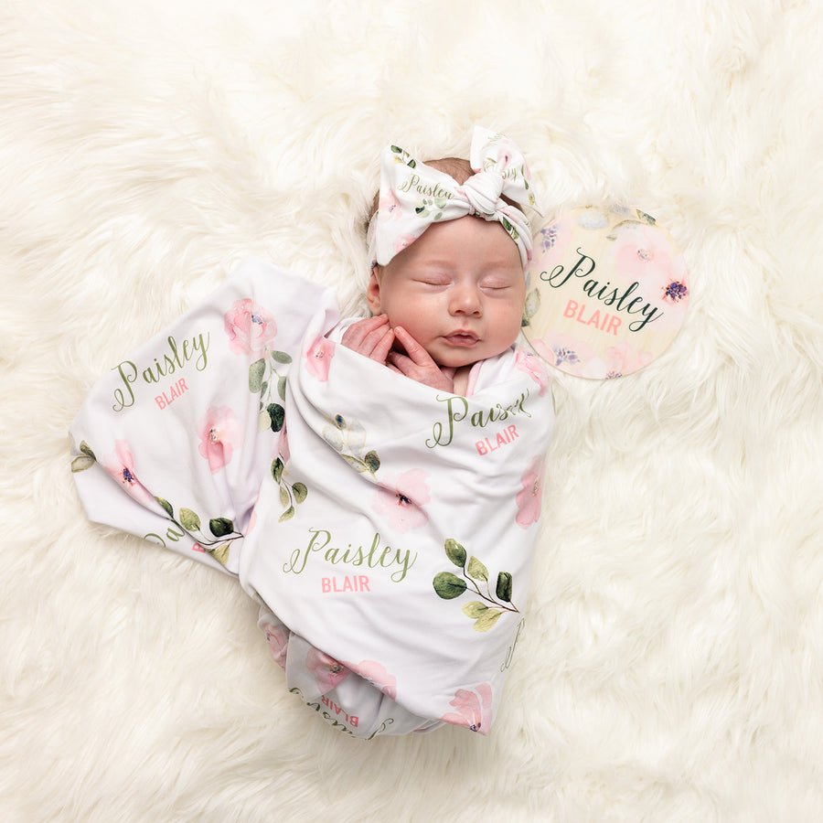 Abigail Floral Stretchy Swaddle