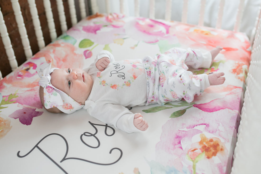 Pretty Peony Crib Sheet