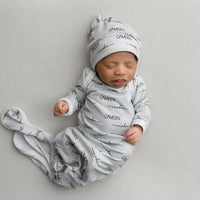 Camden Oatmeal Knotted Baby Gown