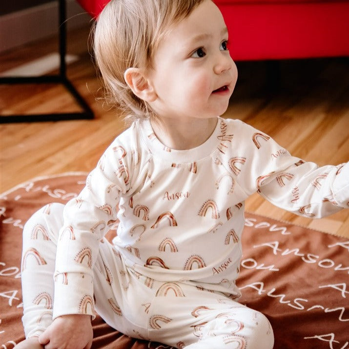 Boho Rainbows Pajamas  - Short or Long Sleeve (3 months to kids 14)