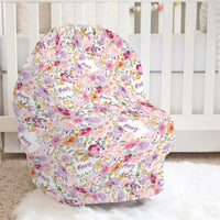 Amelia's Pink Floral Car Seat Cover