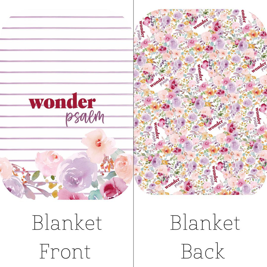 Amelia's Pink Floral Stroller Blanket