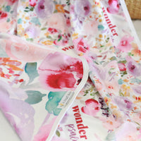 Amelia's Pink Floral Stroller Blanket