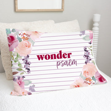 Amelia's Pink Floral Pillowcase