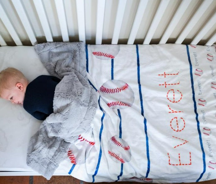 Baseball Dreams Minky Deluxe Throw