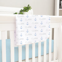 Blue Pastel Anchors Keepsake Blankie