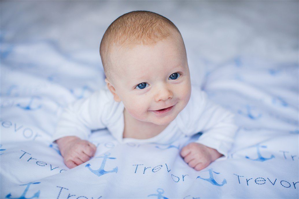 Blue Pastel Anchors Keepsake Blankie