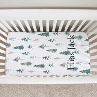 bryce canyon pines personalized crib sheet