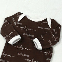 Camden Knotted Baby Gown Chocolate Brown