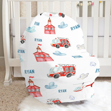 Frankie the Fireman Car Seat Cover