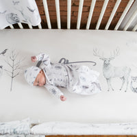 Gray Wildlife Crib Sheet