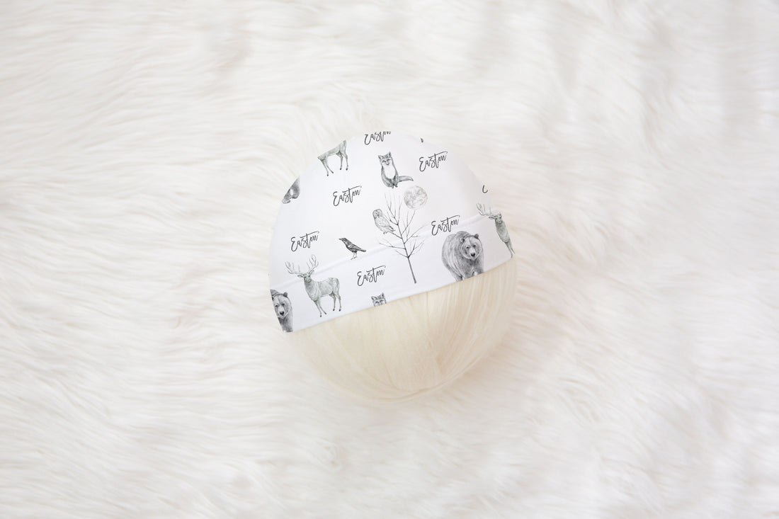 Gray Wildlife Stretchy Swaddle