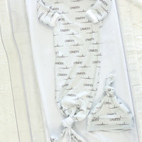 Camden Oatmeal Knotted Baby Gown