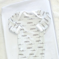 Camden Oatmeal Knotted Baby Gown