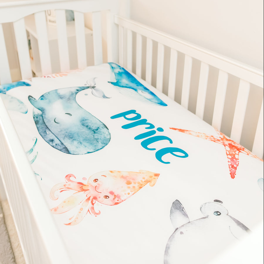 Sea Creatures Crib Sheet