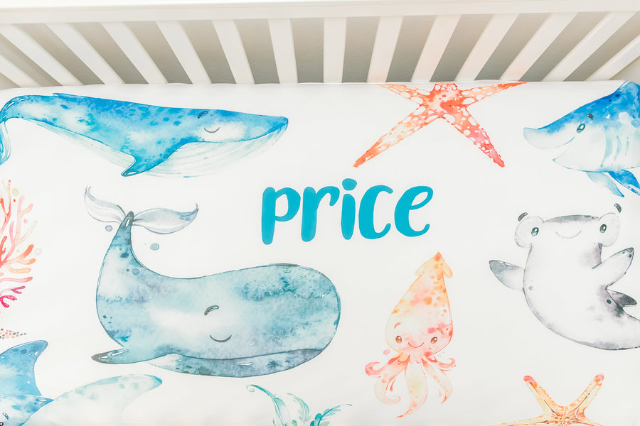 Sea Creatures Crib Sheet