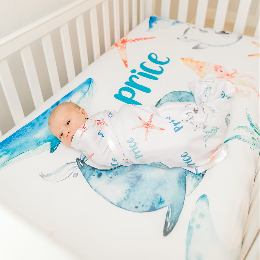 Sea Creatures Crib Sheet