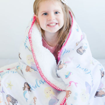 Magic Mermaid Toddler Sherpa Blanket
