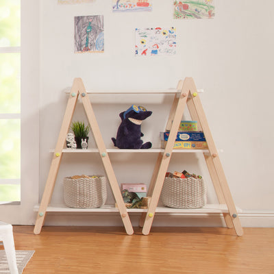 Dottie Bookcase in White & Washed Natural