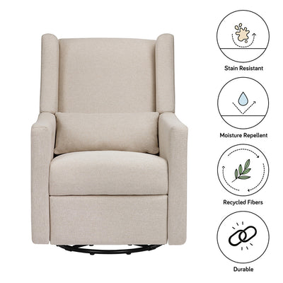 Features of the Babyletto Kiwi Glider Recliner in -- Color_Performance Beach Eco-Weave