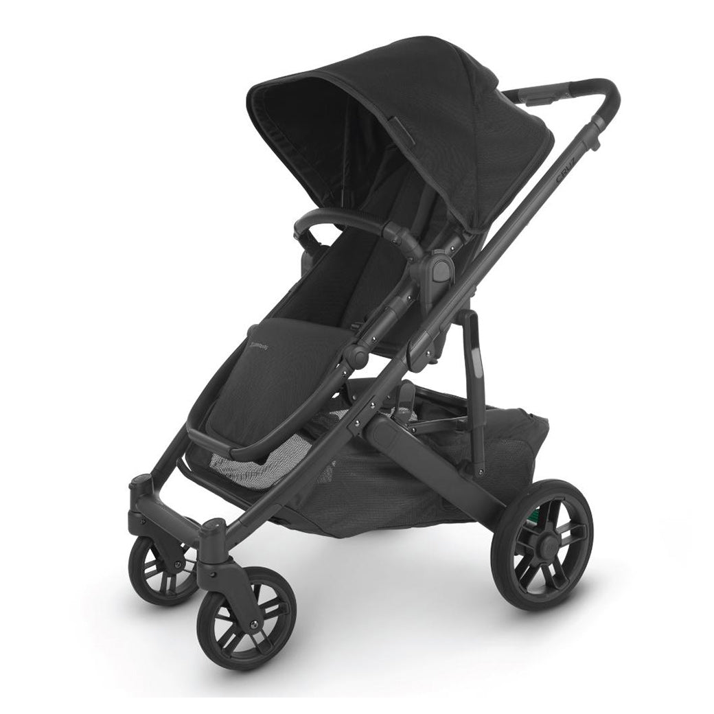 UPPAbaby CRUZ V2 Stroller, angled slightly to the left in all black in -- Color_Jake