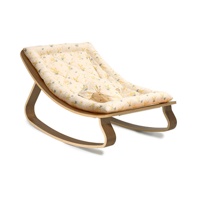 Charlie Crane LEVO Baby Rocker in -- Color_Garbo And Friends Mimosa _ Walnut