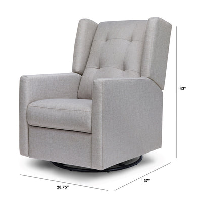 Dimensions of DaVinci's Maddox Recliner & Swivel Glider in -- Color_Misty Grey