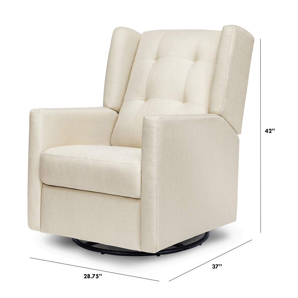 Dimensions of DaVinci's Maddox Recliner & Swivel Glider in -- Color_Natural Oat