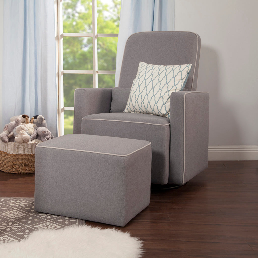 Olive Glider With Ottoman