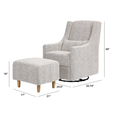 Toco Swivel Glider + Stationary Ottoman