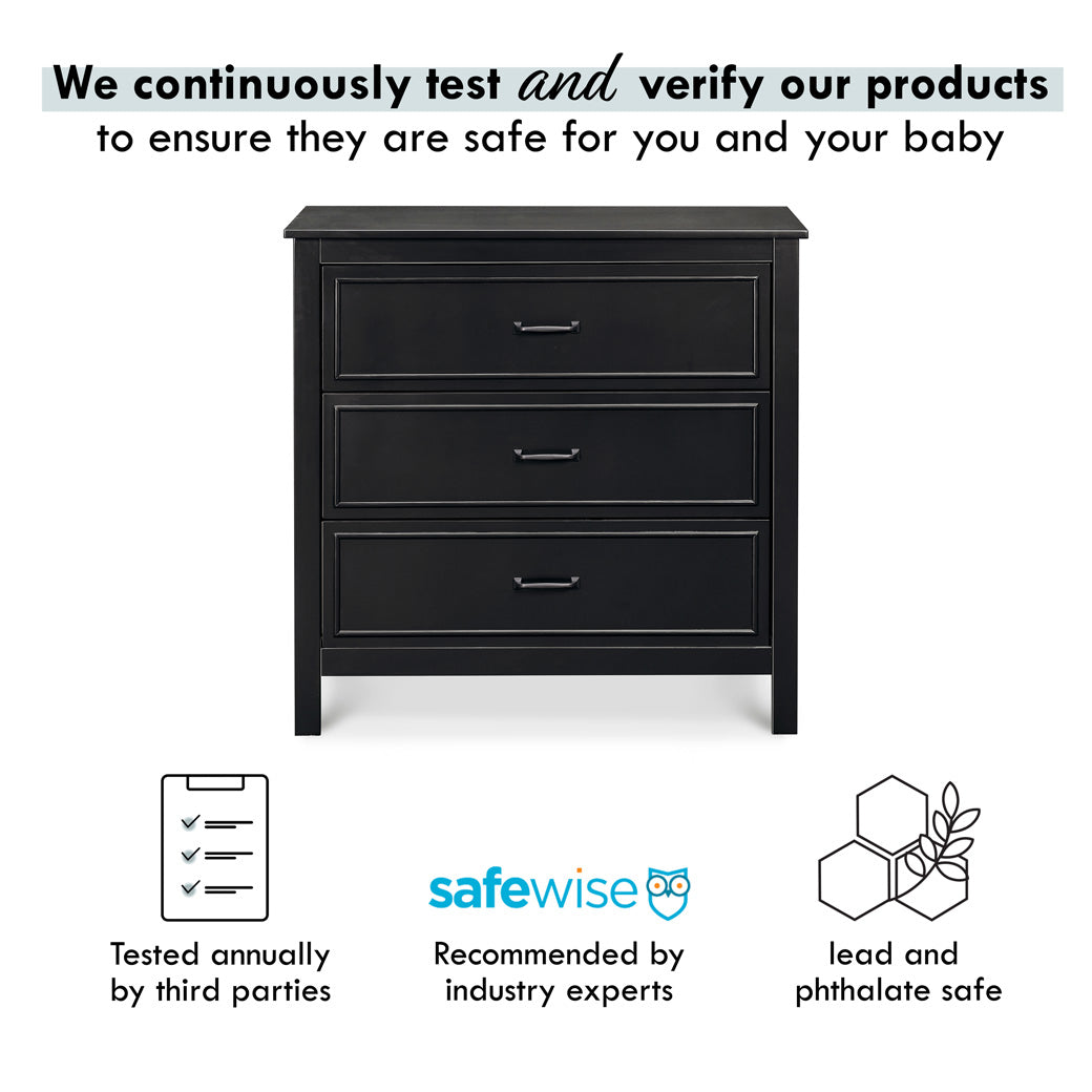 Safety certification for The DaVinci Charlie 3-Drawer Dresser in -- Color_Ebony