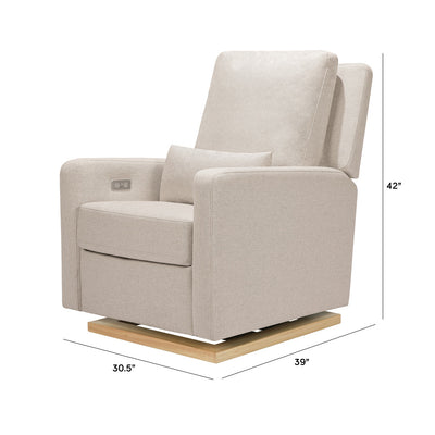 Sigi Electronic Recliner & Glider In Eco-Performance Fabric With USB Port