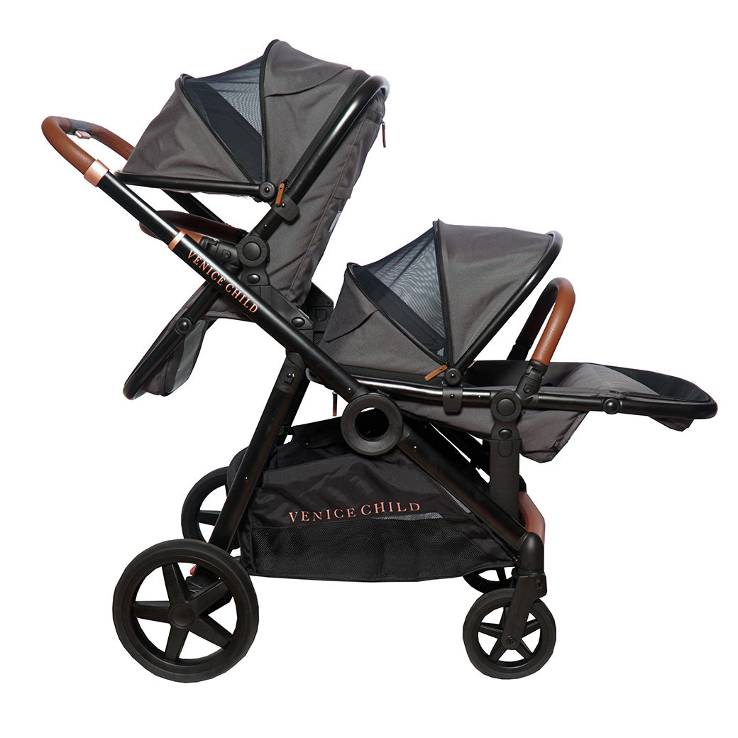 Maverick Single to Double Stroller With Two Toddler Seats