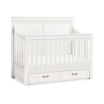 Namesake's Wesley Farmhouse 4-in-1 Convertible Storage Crib in -- Color_Heirloom White