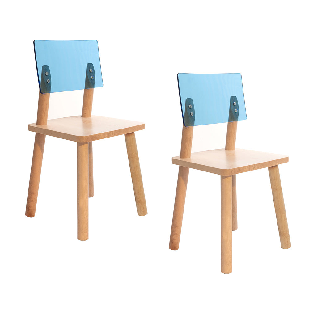 AC/BC Acrylic Back Kids Chair (set of 2)