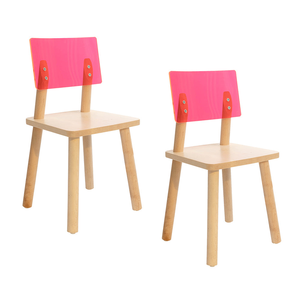 AC/BC Acrylic Back Kids Chair (set of 2)